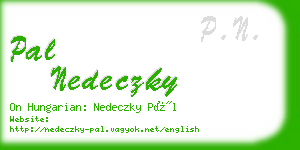 pal nedeczky business card